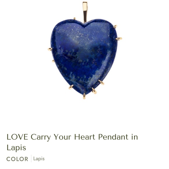 Jane Win Lapis Heart Pendant Necklace - Picture 4 of 5